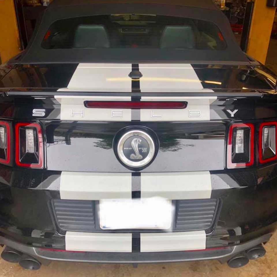 Shelby Mustang in shop